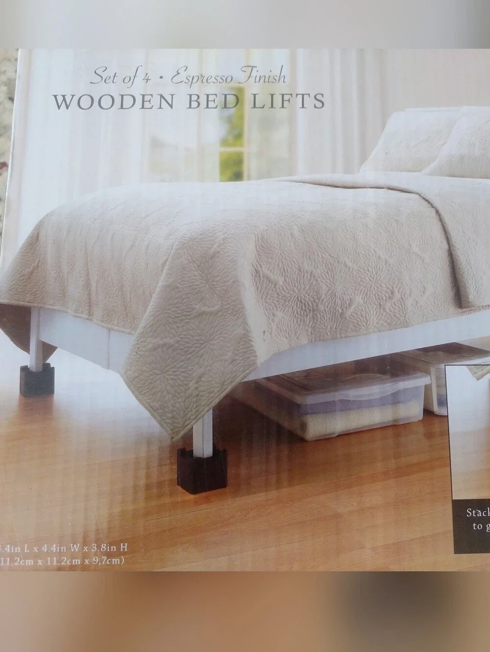 Bed Bath & Beyond Wood Lifters Set Of 4